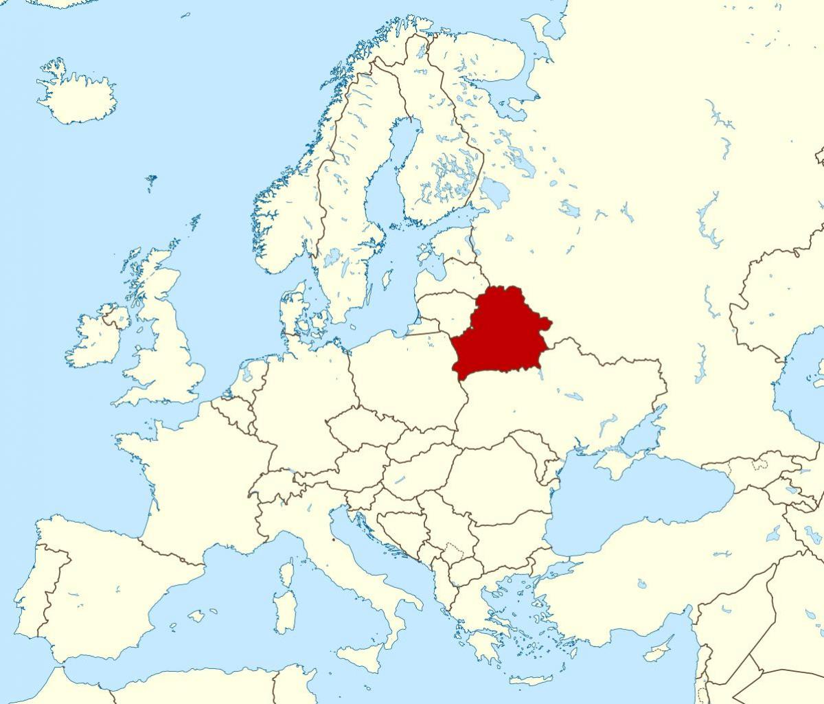 Belarús ubicación en el mapa del mundo