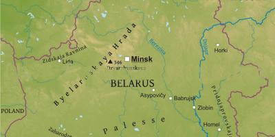 Mapa de Bielorrusia física